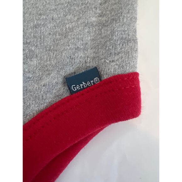 GERBER NFL TEAM APPAREL SAN FRANCISCO 49ERS 6-12 M LONG SLEEVE ONESIE GRAY RED - Picture 4 of 8